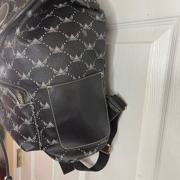 Wendy Keen Synthetic black and gray logo Backpack drawstring top closure. - Picture 9 of 16